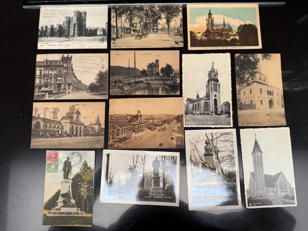 Lot van 31 postkaarten; Brussel, Gent, Lier, Lourdes enz., Ophalen of Verzenden