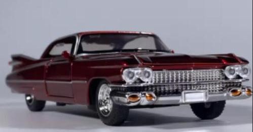 DieCast model metaal Cadillac Eldorado Biarritz 1:32 - Rood, Ophalen of Verzenden, Nieuw, Auto