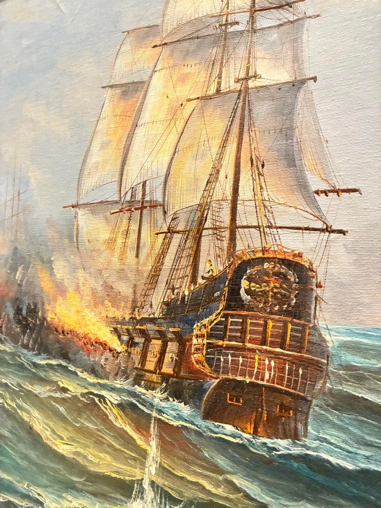 Handgeschilderd maritiem schilderij – gesigneerd J. Harley, Ophalen