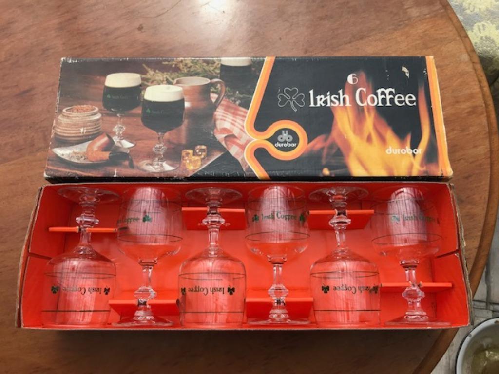 Irish Coffee glazen jaren '70, Maison & Meubles, Enlèvement, Verre