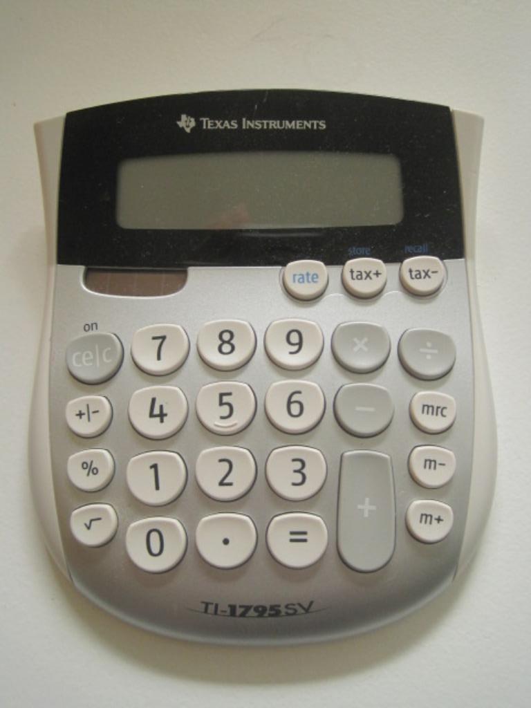 Rekenmachine Texax Instruments TI 1795 zwart - zilver - wit, Diversen, Rekenmachines, Ophalen of Verzenden, Zo goed als nieuw