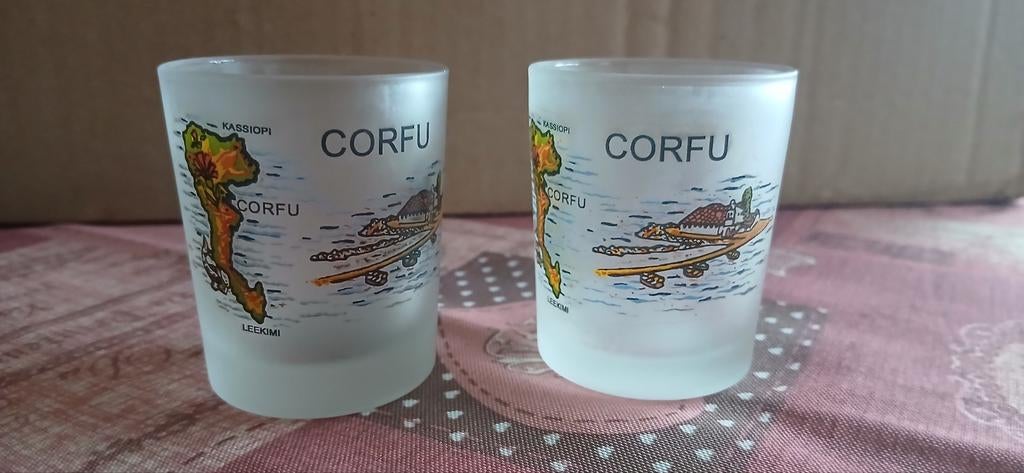 2 shotglaasjes Corfu, Enlèvement ou Envoi, Neuf