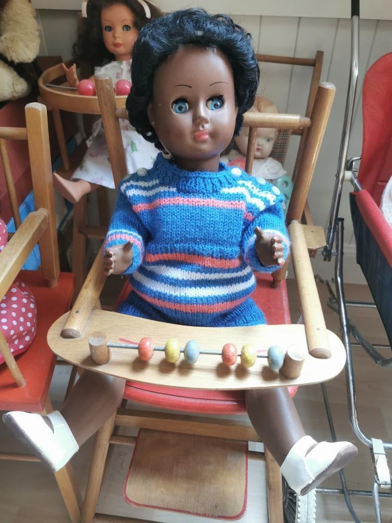 Belle poupée noire antique, Enlèvement ou Envoi, Utilisé, Poupée