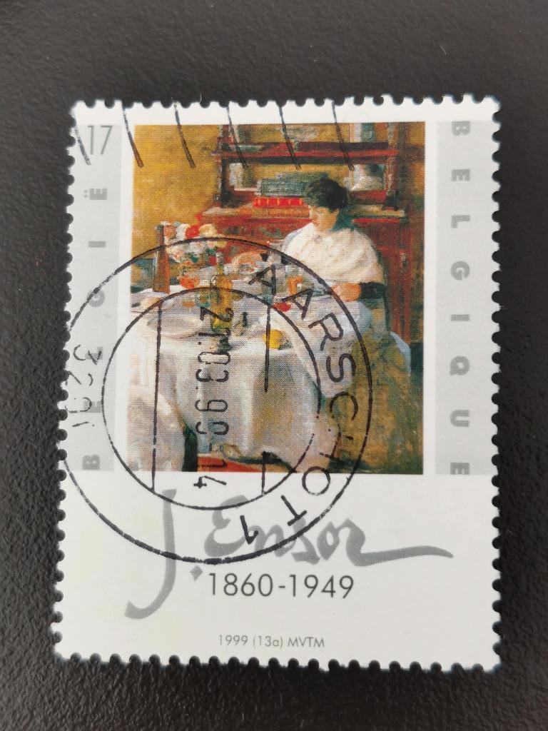 Belgique 1999 - James Ensor, Enlèvement ou Envoi, Affranchi, Art