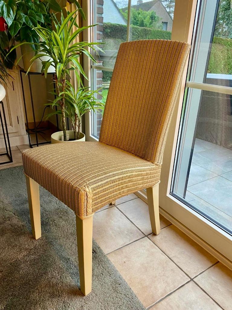 6 rieten eetkamerstoelen Bristol, Huis en Inrichting, Stoelen, Gebruikt, Vijf, Zes of meer stoelen, Riet of Rotan, Bruin, Ophalen