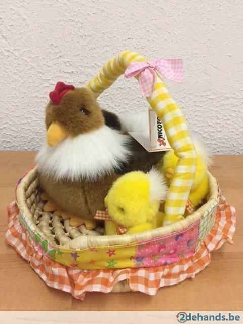 Prachtig paasmandje met kip en 2 kuikentjes. Splinternieuw!, Diversen, Nieuw