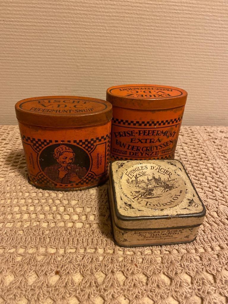 Set blikken doosjes, Antiek en Kunst, Ophalen of Verzenden