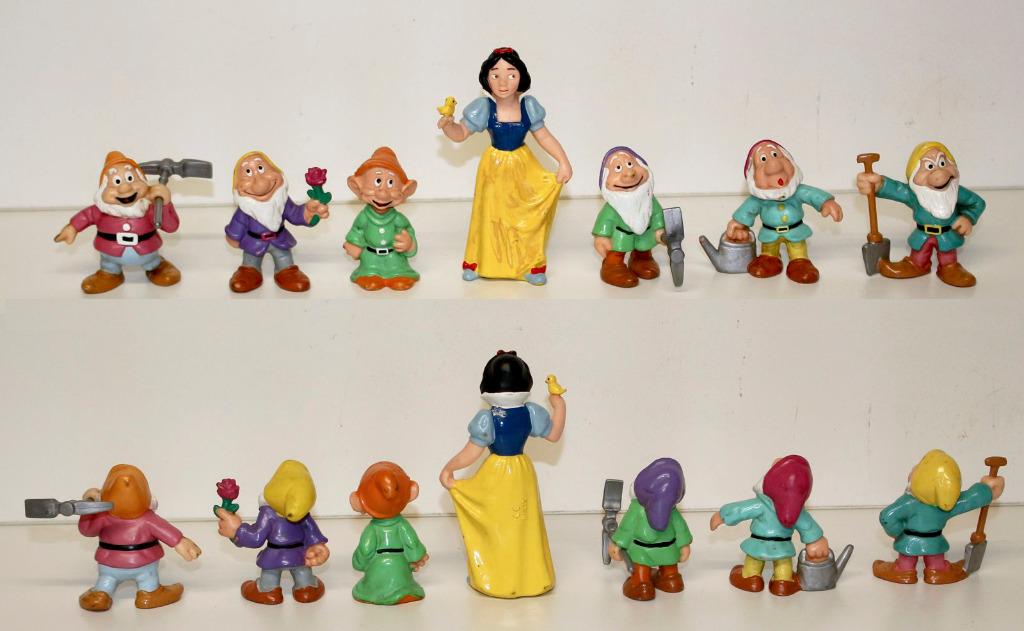 figurines_lot 06_Disney_blanche-neige et 6 nains, Enlèvement ou Envoi, Utilisé