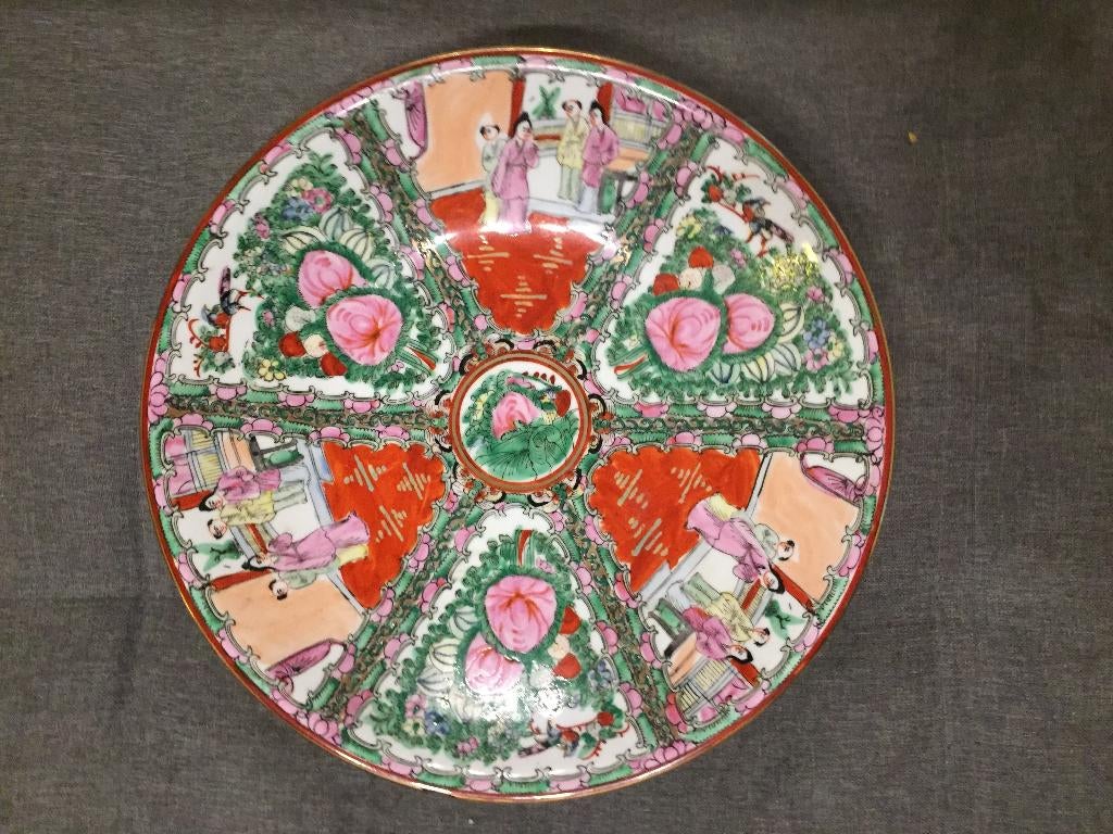 Groot antiek Chinees Porseleinen bord, Enlèvement ou Envoi