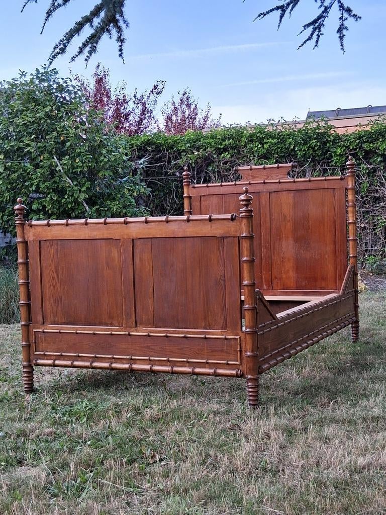 Antiek 19de eeuws faux bamboe bed, Ophalen