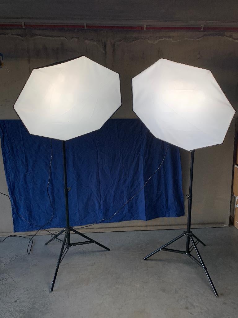 Lampen fotostudio 2 stuks, Ophalen, Gebruikt, Lamp of Flitsset