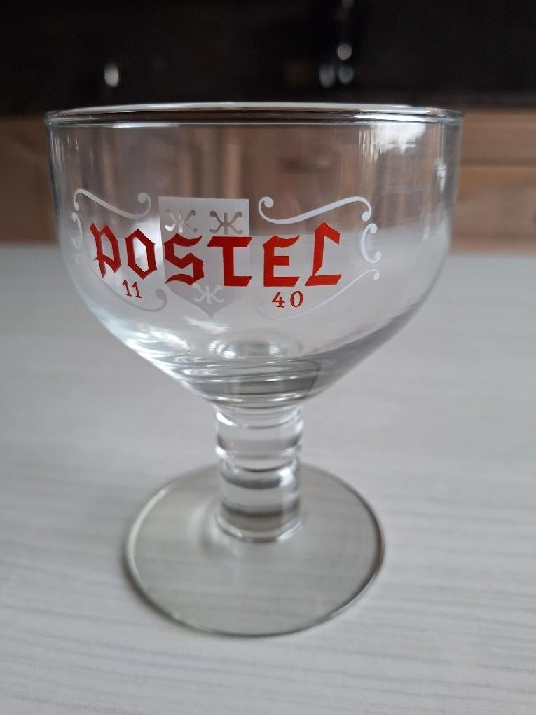 1 bierglas Postel, Ophalen of Verzenden, Gebruikt, Bierglas