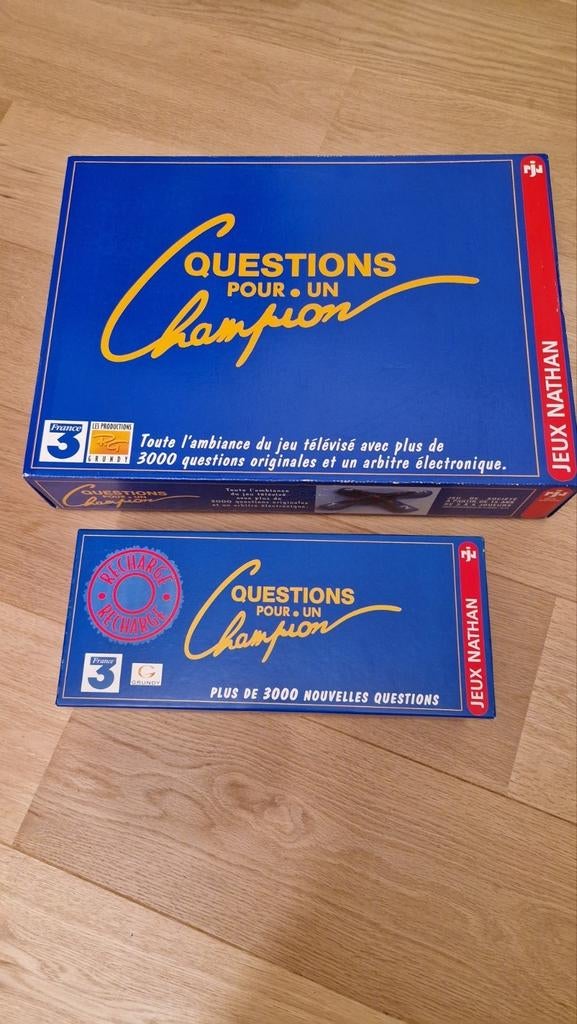Jeu vintage Questions pour un Champion + recharge (Nathan), Hobby & Loisirs créatifs, Enlèvement, Neuf