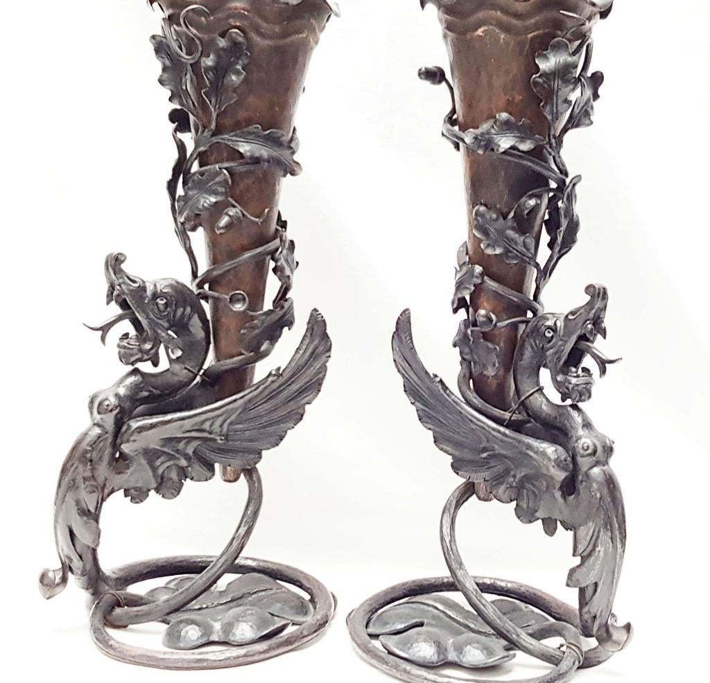 Deux vases griffons-style chinois-Sec. moitié du XIXe siècle, Enlèvement ou Envoi