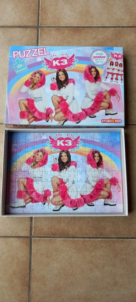 K3 puzzel 104 stukken en 4 in 1 memo Lotto Domino puzzel, Kinderen en Baby's, Speelgoed | Kinderpuzzels, Ophalen of Verzenden