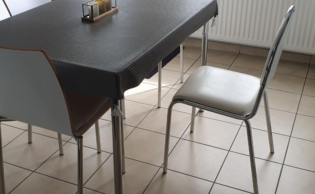 2 chaises pour salle à manger, Enlèvement, Utilisé, Métal, Blanc