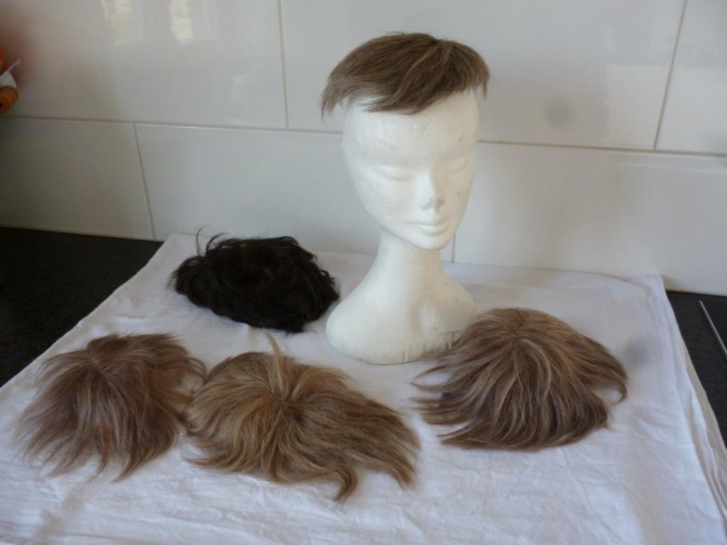 5 haarstukjes pruiken postiches voor heren haarverzorging, Ophalen of Verzenden