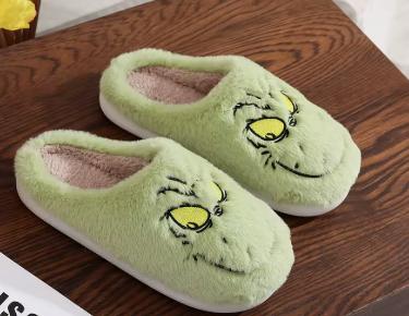 Grinch Pluche Slippers – Warm & Zacht, Ophalen of Verzenden, Nieuw