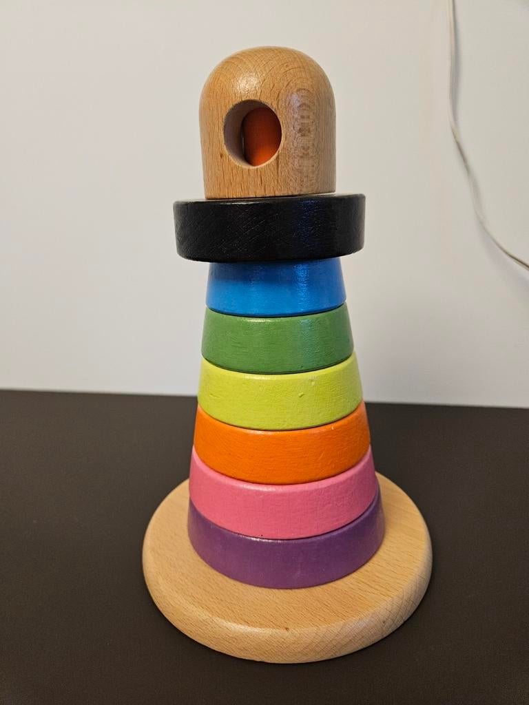 Houten stapeltoren IKEA, Kinderen en Baby's, Speelgoed | Houten speelgoed, Ophalen, Zo goed als nieuw, Overige typen