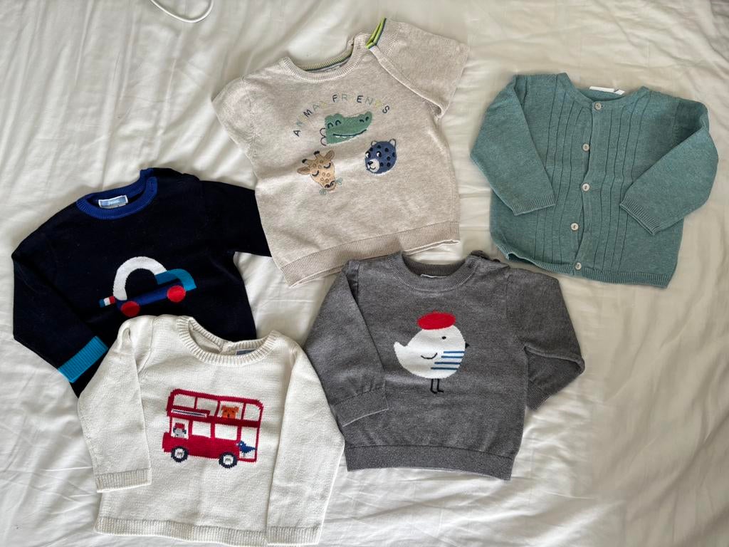 Babytruien 74 cm (Jacadi, Mayoral, Noukies), Enlèvement, Comme neuf, Taille 74
