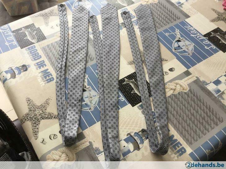 3 plastron das  100 % microfibre   Gestreept, Kleding | Heren, Stropdassen, Nieuw, Ophalen of Verzenden