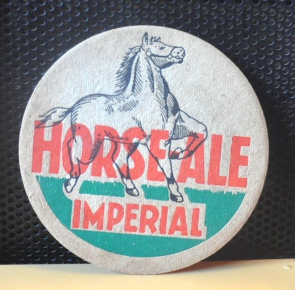 ancien sous bock rond horse ale impérial sb40, Verzamelen, Ophalen of Verzenden, Gebruikt, Viltje(s), Overige merken