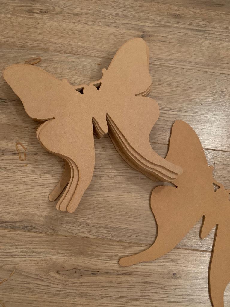Vlinders in MDF lot 12 stuks 29cm, Enlèvement ou Envoi, Neuf, Bricolage