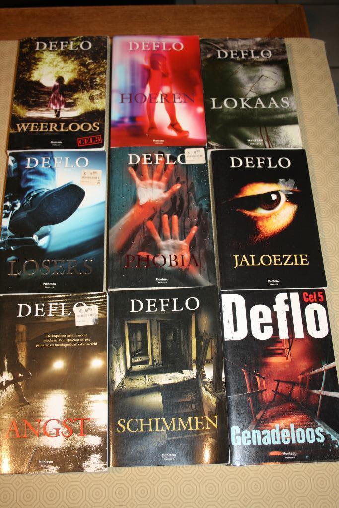 thriller boeken van vlaamse  schrijver Luc Deflo, Ophalen, Gelezen, Luc Deflo, België