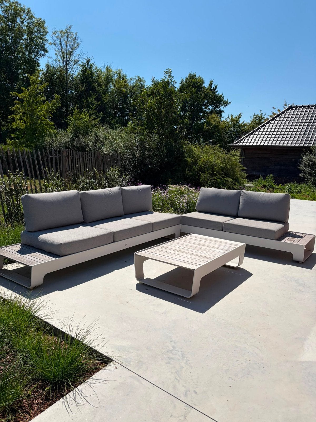 Loungeset te koop, Tuin en Terras, Ophalen, Zo goed als nieuw, 5 zitplaatsen, Loungeset