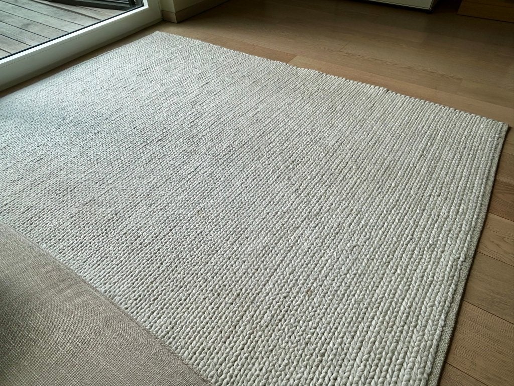 Tapis, blanc, 155 cm x 220 cm, Maison & Meubles, 200 cm ou plus, 150 à 200 cm, Enlèvement, Utilisé