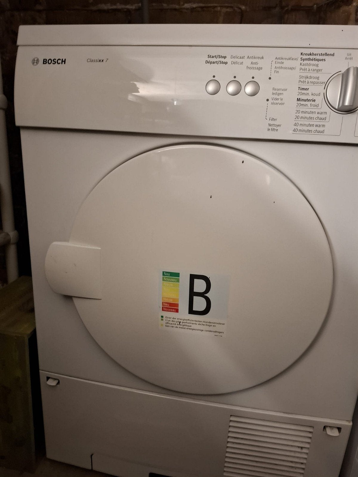 sechoir bosch, Enlèvement