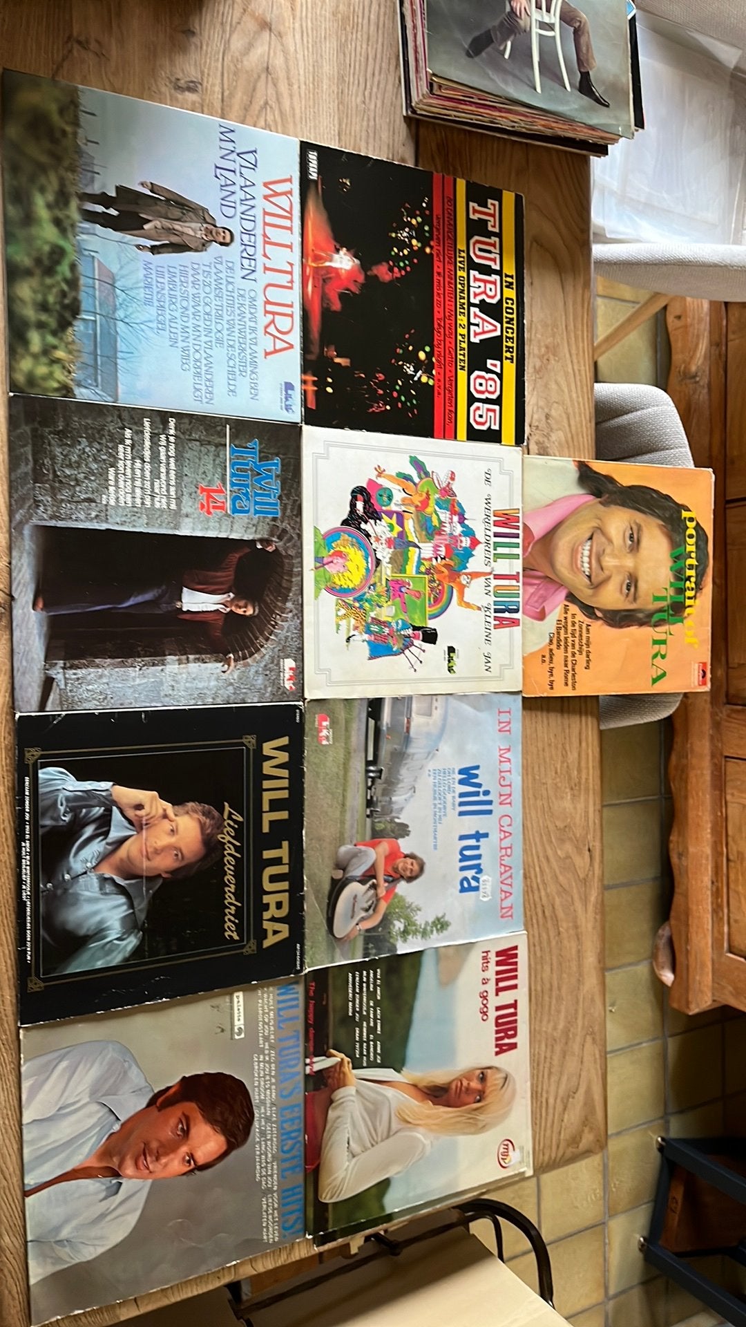 Vinyl verzameling 9 albums Will Tura, Cd's en Dvd's, Ophalen of Verzenden, Gebruikt, 12 inch