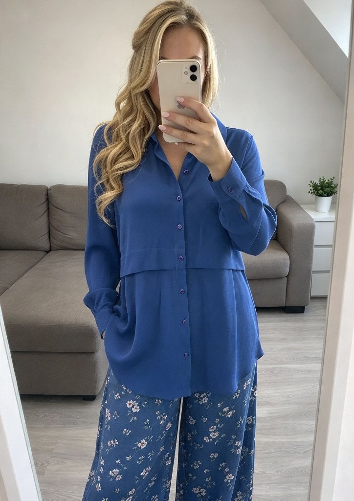 Blouse maat 46, Kleding | Dames, Verzenden, Maat 46/48 (XL) of groter, Blauw
