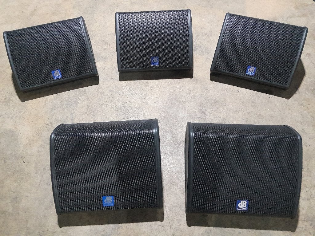 5 stuks DB Technologies Flexys12, Audio, Tv en Foto, Gebruikt, Inclusief kabels, Overige typen, Ophalen