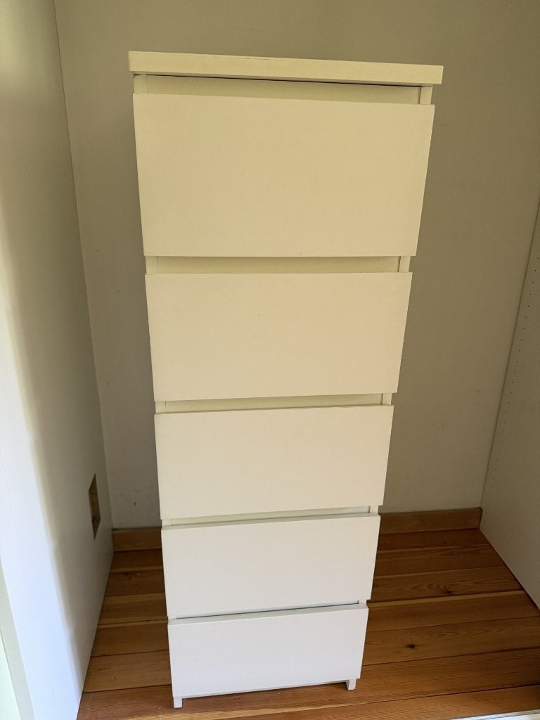 Ladenkast wit - 5 laden, Huis en Inrichting, Kasten | Ladekasten, Ophalen, Minder dan 50 cm, Gebruikt, 5 laden of meer