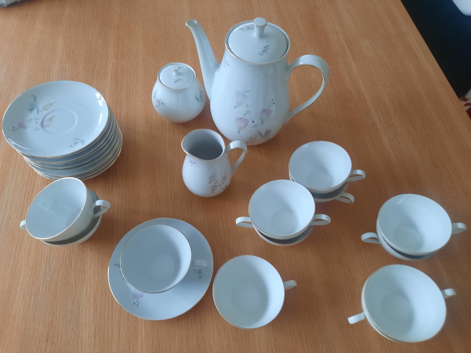 Servies koffiepot,  melkkannetje, suikerpot 12p, Antiek en Kunst, Ophalen