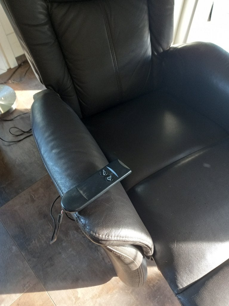 lederen elektrische relaxzetel, 75 à 100 cm, Neutraal, Comme neuf, Enlèvement