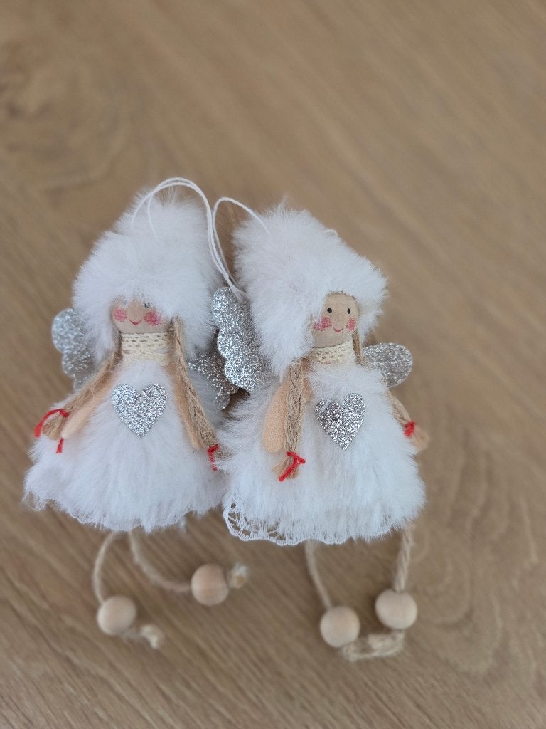 Kerstdecoratie: twee engelen-hangers, Diversen, Kerst, Ophalen, Zo goed als nieuw