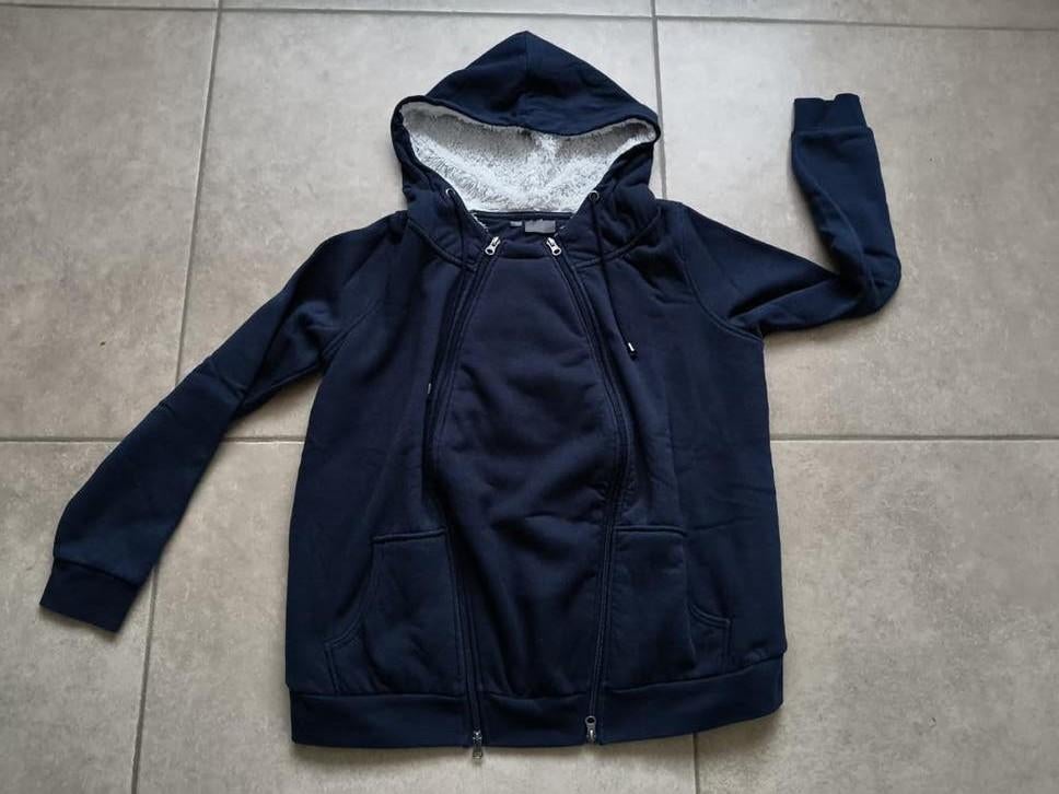 Draagjas/zwangerschapsjas Fleece/Donkerblauw/Maat 42-44, Kleding | Dames, Zwangerschapskleding, Ophalen, Bonprix, Blauw, Maat 42/44 (L)