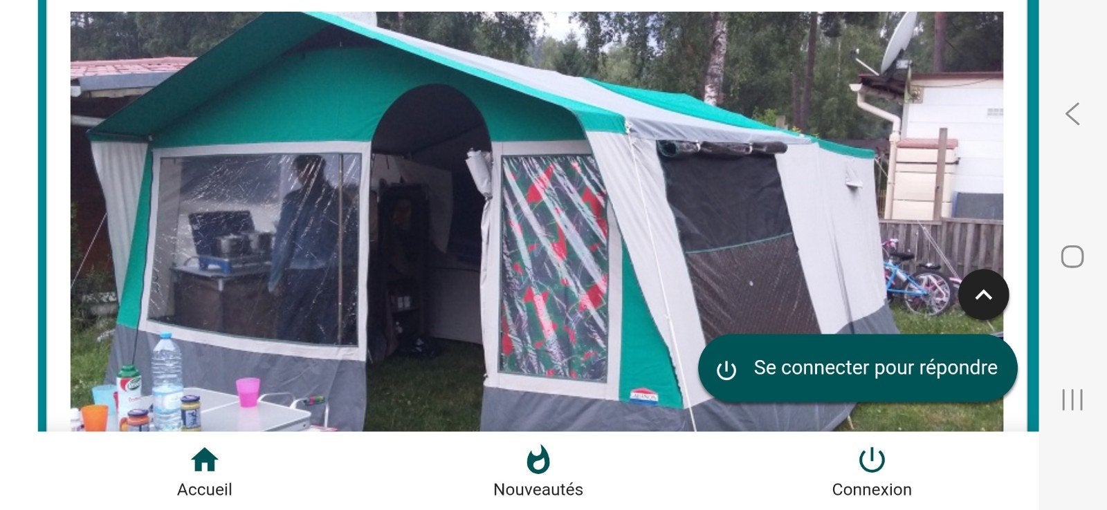 campingcar plooitent cabanon touring, Ophalen
