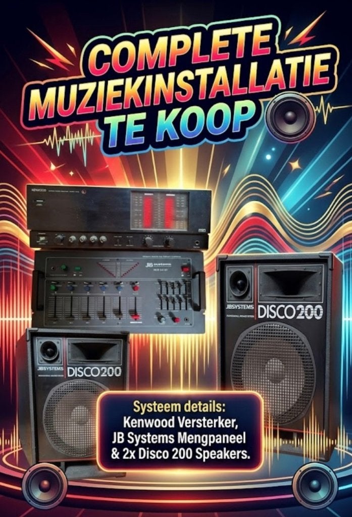 Jbsystems muziekinstallatie, Audio, Tv en Foto, Gebruikt, Losse componenten, Speakers, Ophalen