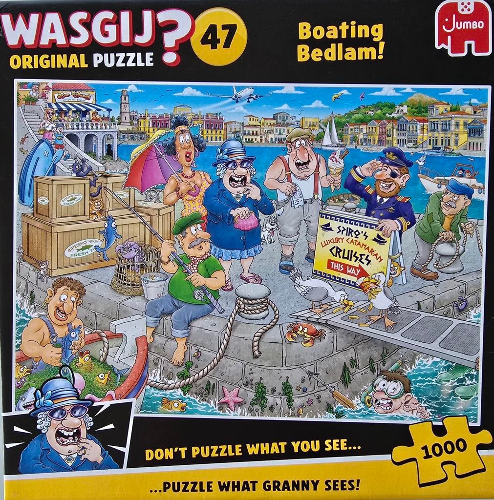 Wasgij original 47 - Boating bedlam - 1000 stuks, Ophalen, 500 t/m 1500 stukjes, Zo goed als nieuw, Legpuzzel