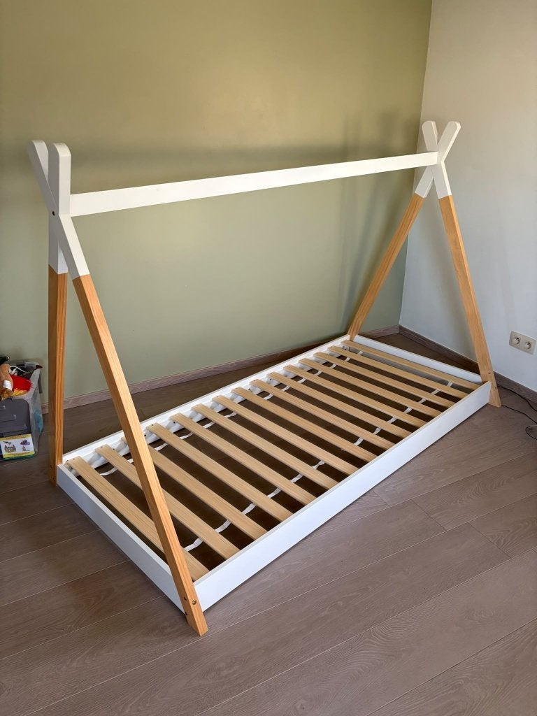 Kinderbed Childhome 90x200cm, Kinderen en Baby's, Ophalen, 85 tot 100 cm, Zo goed als nieuw, Lattenbodem