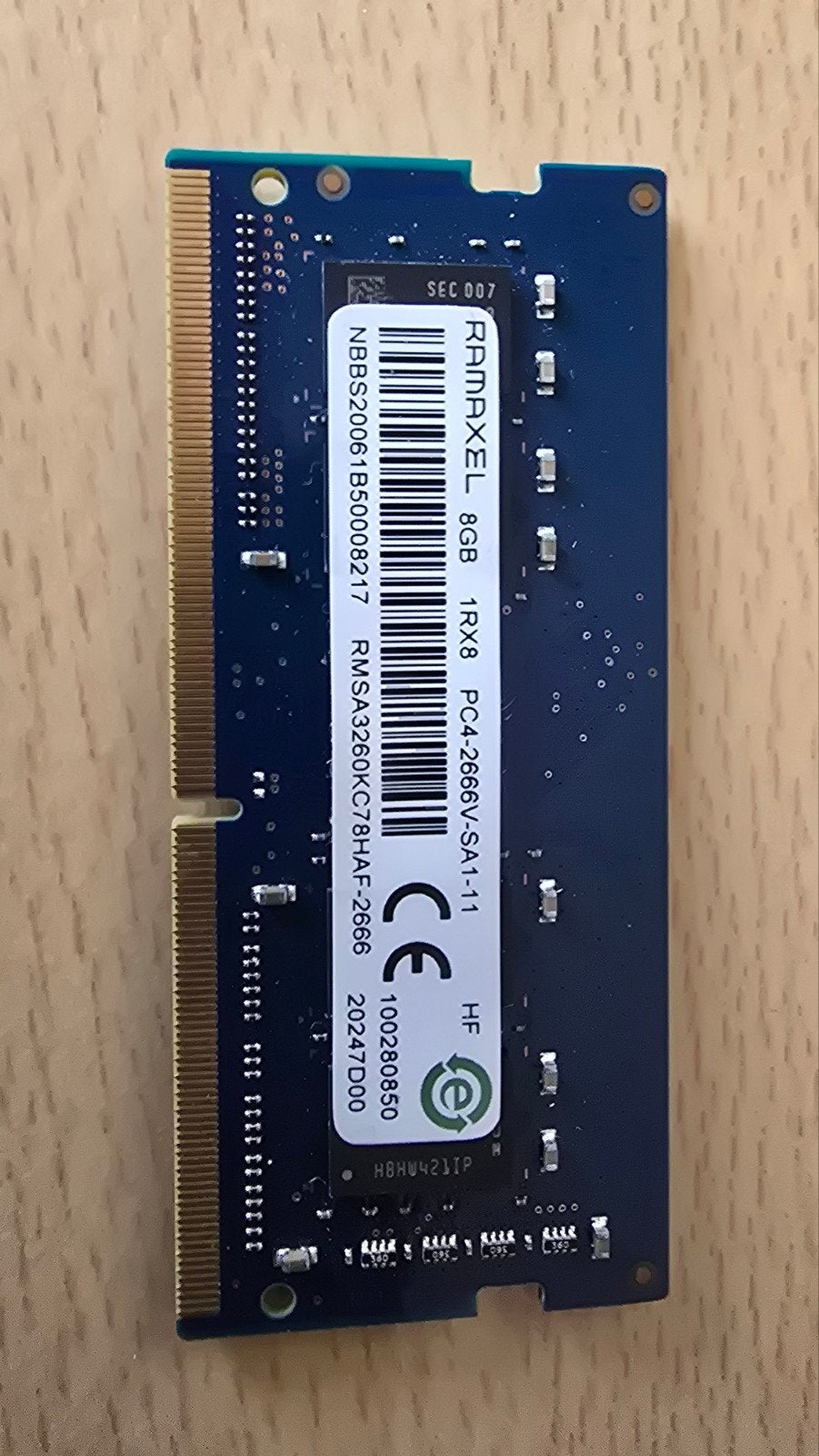 8Gb DDR4 2666 SoDIMM, Computers en Software, RAM geheugen, Gebruikt, DDR4, 8 GB, Ophalen of Verzenden