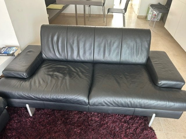 Lederen bankstel Rolf Benz, Huis en Inrichting, Zetels | Zetels, Modern minimalistisch, Gebruikt, Overige maten, 75 tot 100 cm