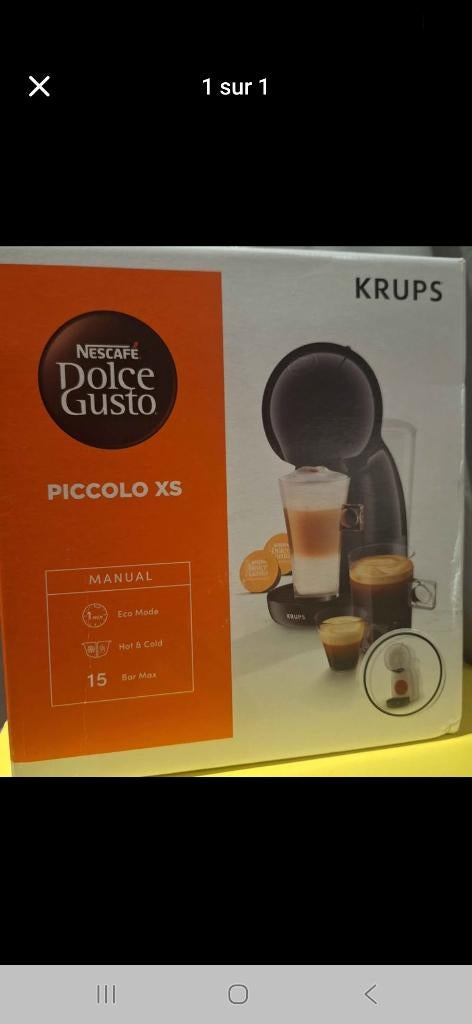 Dolce Gusto piccolo xs neuf, Electroménager, Cafetières, Neuf, Dosettes et capsules de café, Autres modèles, Enlèvement ou Envoi