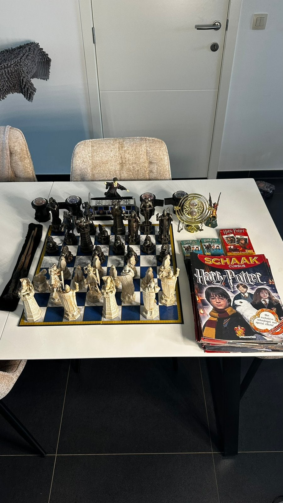 Harry Potter Schaakspel (COMPLEET) + accessoires, Ophalen of Verzenden, Gebruikt