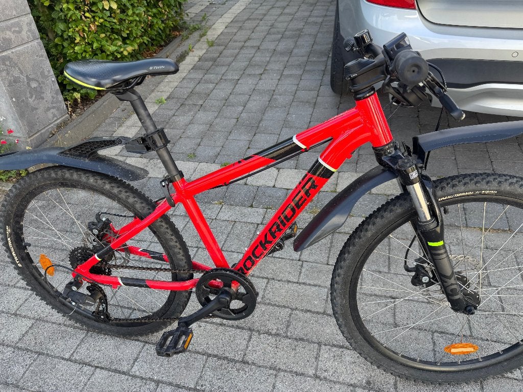 kinder mountainbike: Rockrider 20 inch, Fietsen en Brommers, Ophalen, Versnellingen, Zo goed als nieuw, Rockrider