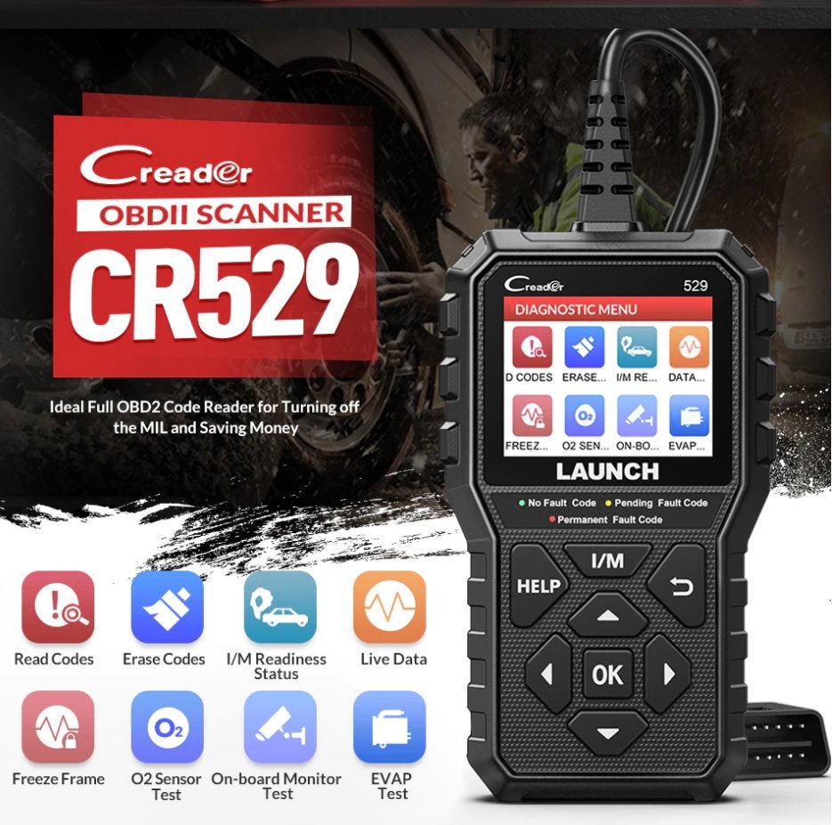 Launch Creader CR529 OBD2 Scanner outil de Diagnostic, Enlèvement ou Envoi, Neuf