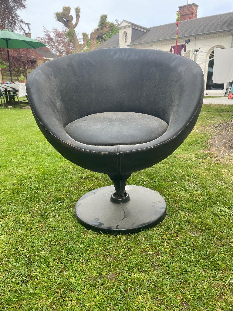 Vintage stoel, Huis en Inrichting, Stoelen, Ophalen, Gebruikt, Zwart, Vintage